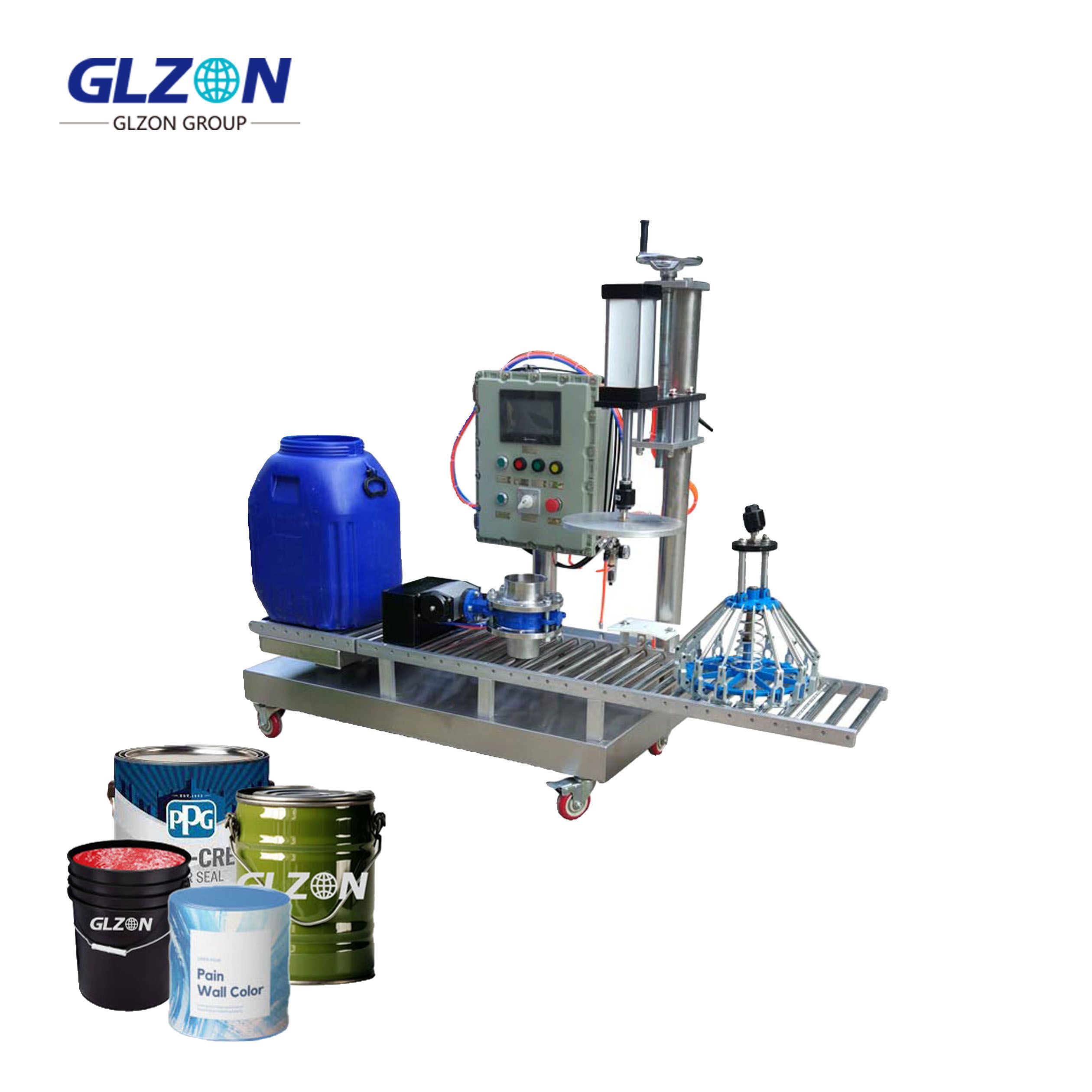 Paint pail filling machine