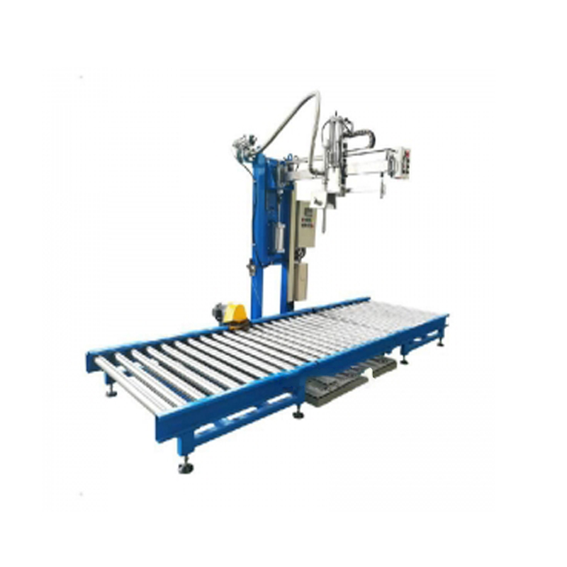 Automatic Weighing Exhaust Gas Purification Liquid Barrel Filling Machine fume-free drum filling machine