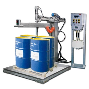 Explosion-Proof IBC Filling Machine - Rocker Arm Pallet Drum Filler
