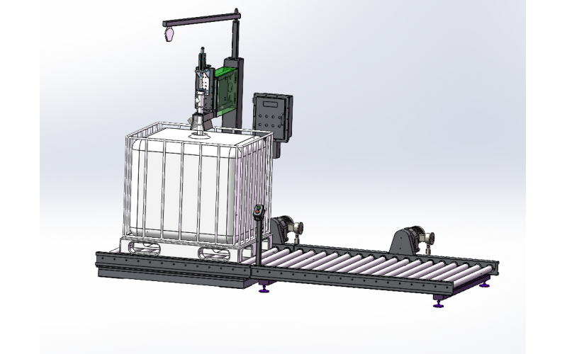 One ton IBC barrel solvent filling machine