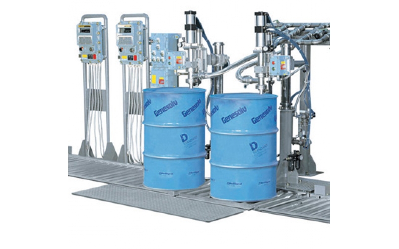 Automatic 200L plastic barrel filling line