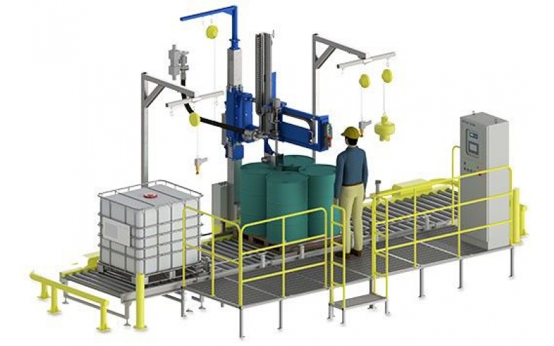 Full automatic 200kg oil drum filling line